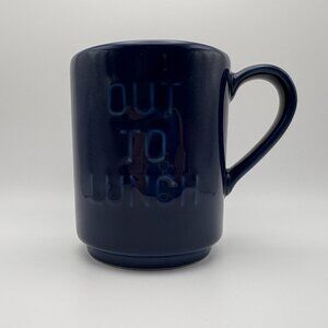 Kate Spade Navy Blue "Out to Lunch" New York Lenox Coffee Mug (SKU: 285MI)